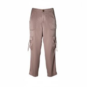Anthropologie women’s Blush Pink silky Cargo pants sz4